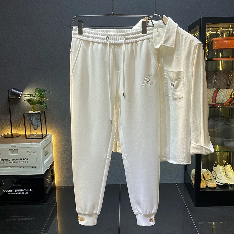 Легкие роскошные спортивные штаны мужские осенние 2024 новые повседневные