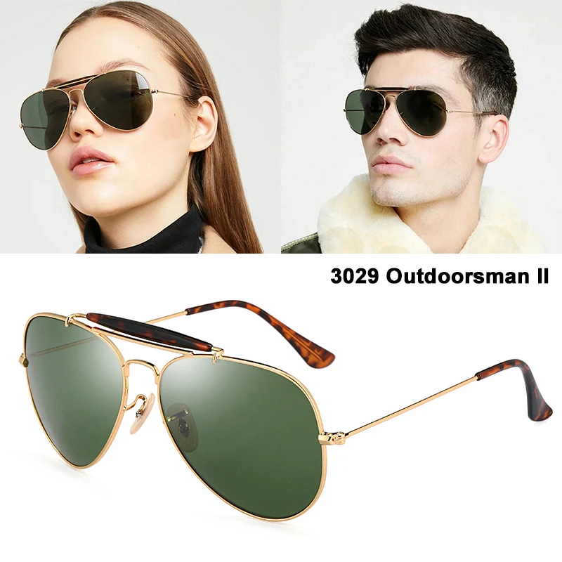 JackJad Vintage Classic 3029 OUTDOORSMAN II Style Sunglasses With Hood Brand Design Optical Glass Lens Sun Glasses Oculos De Sol