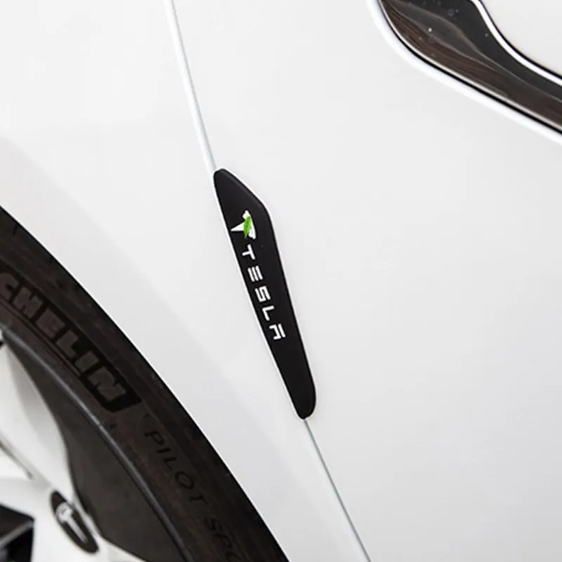 

Защитная Наклейка Tesla для дверей, 4 шт., силиконовое устройство защиты цвета, подходит для модели 3/y/s/x2017-2022, наклейка на бампер