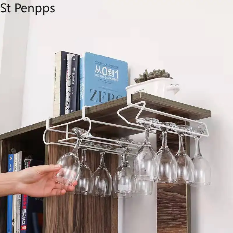 Stemware перевернутая Полка Для Хранения Винных Бокалов подвесная железная стойка