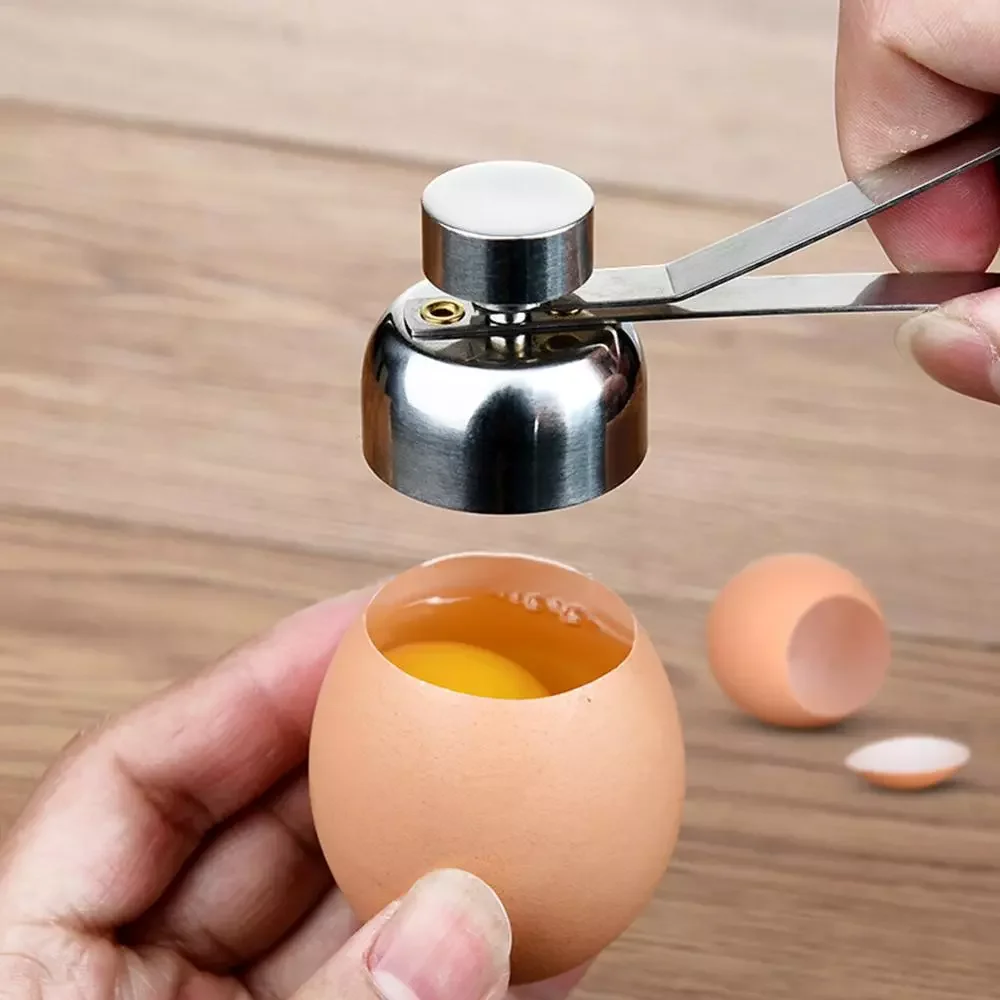 

2022New Steel Egg Scissors Egg Topper Cutter Shell Opener Stainless Steel Boiled Raw Egg Open Creative Kitchen Toolset