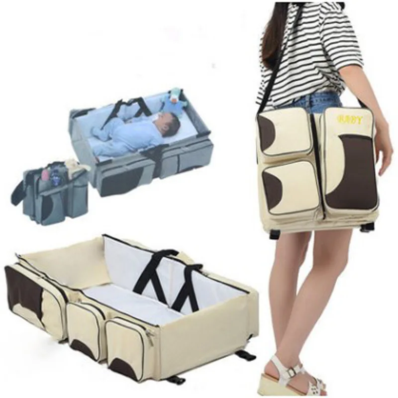 Crib Foldable Bag Portable Mother and Baby Bag Multi-functional Large-capacity Mommy Bag To Go Out Portable Travel Cot