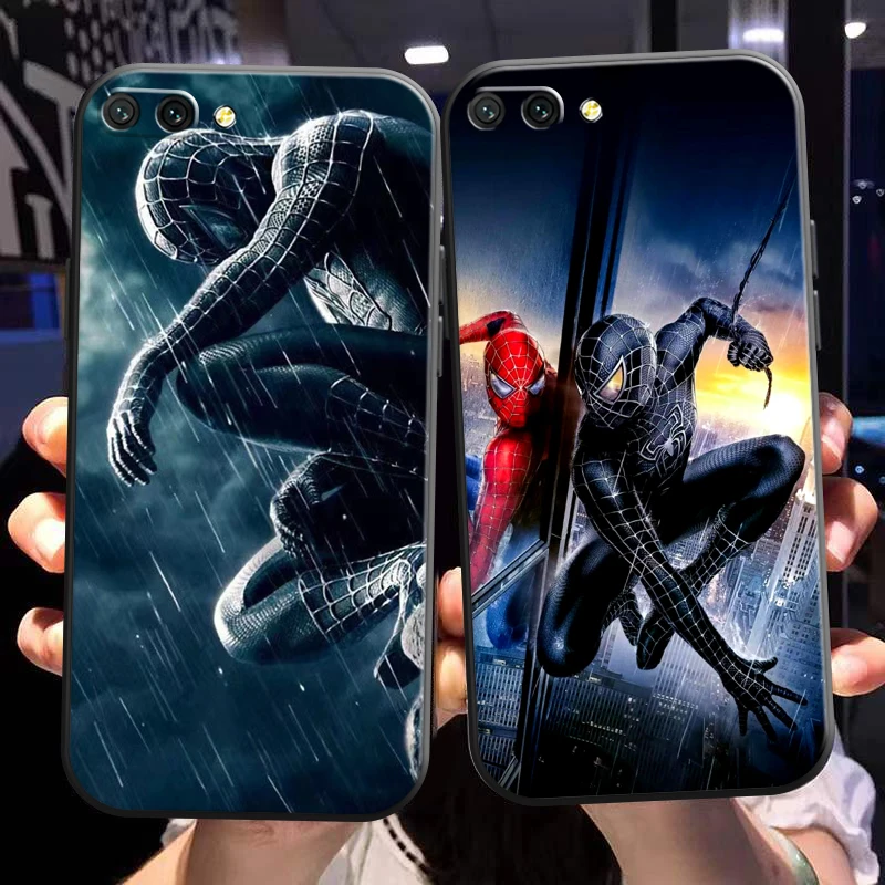 

Marvel Spiderman Venom Deadpool Phone Case For Huawei Honor 10X 9X Lite Pro 10 10i 9 9A Carcasa TPU Silicone Cover Funda Black