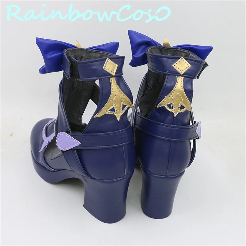 Genshin Impact Fischl von Luftschloss Narfidort Обувь для косплея Сапоги Хэллоуин Рождество RainbowCos0 W2591