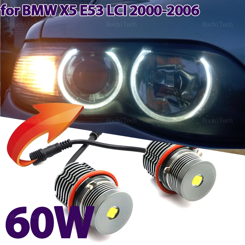 

Светодиодные Автомобильные габаритные огни Angel Eyes без ошибок для BMW X5 серии E53 3.0i 4.4i 4.6is 4.8is m54 M62 N62 2000-2006