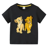 15 colors summer disney the lion king simba printed boys cotton t shirt baby girls clothes short sleeve tee tops for 2 10 years