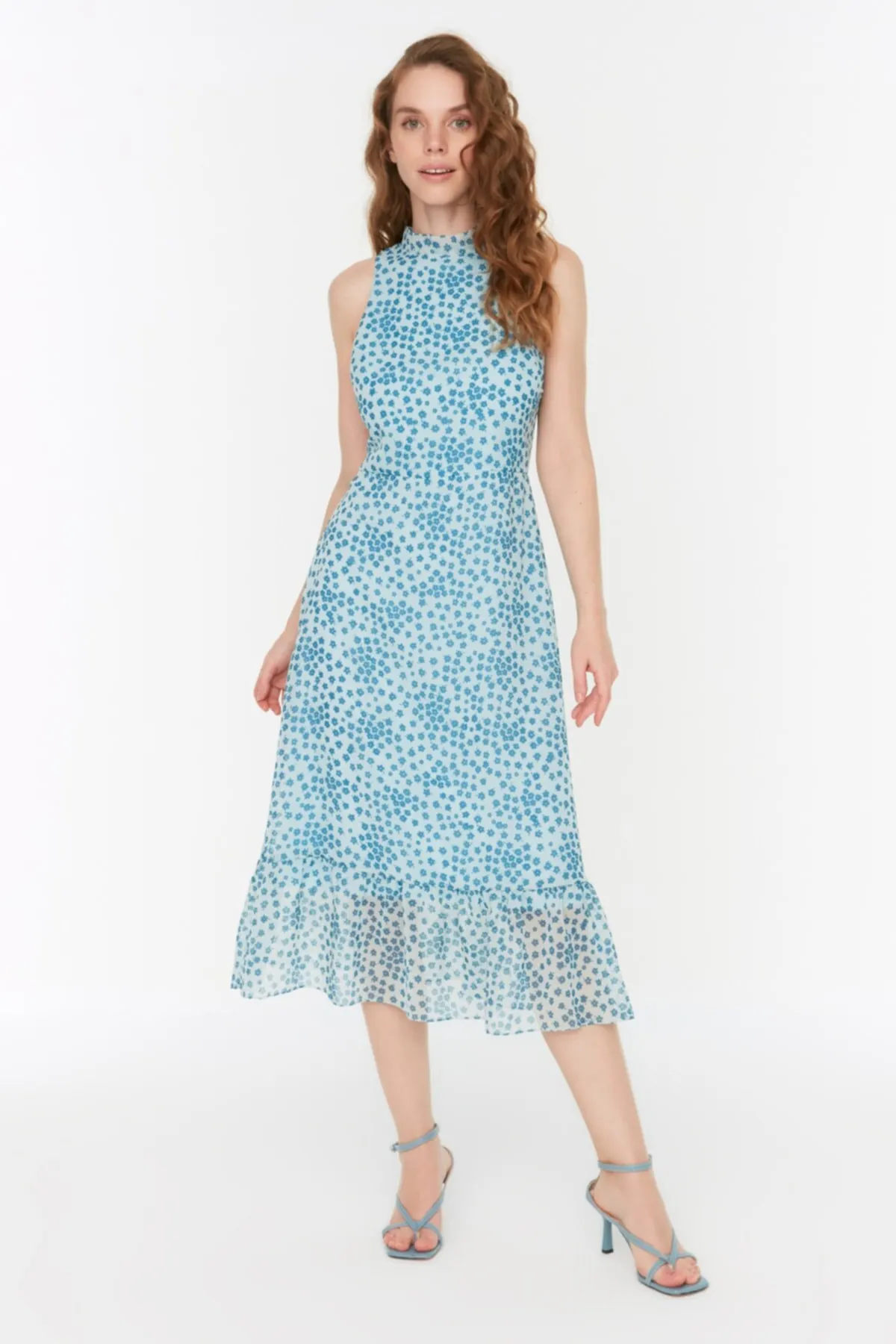 

Women's Dress Blue Printed Elegant Fashion Summer Spring Casual Short Sleeve Stretch Casual Short Sleeve Stretch Comfortable Boho Dress
