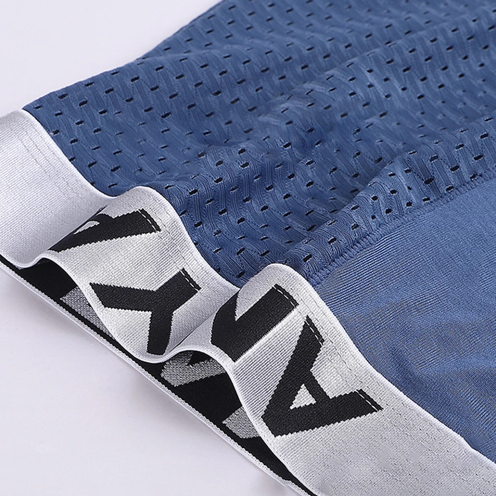 

2022 Men Ice Silk Boxer Men's Intimate Underwear Bulge Pouch Shorts Mesh Boy Sissy Boxer Briefs Pants Knickers Swimming Trunks