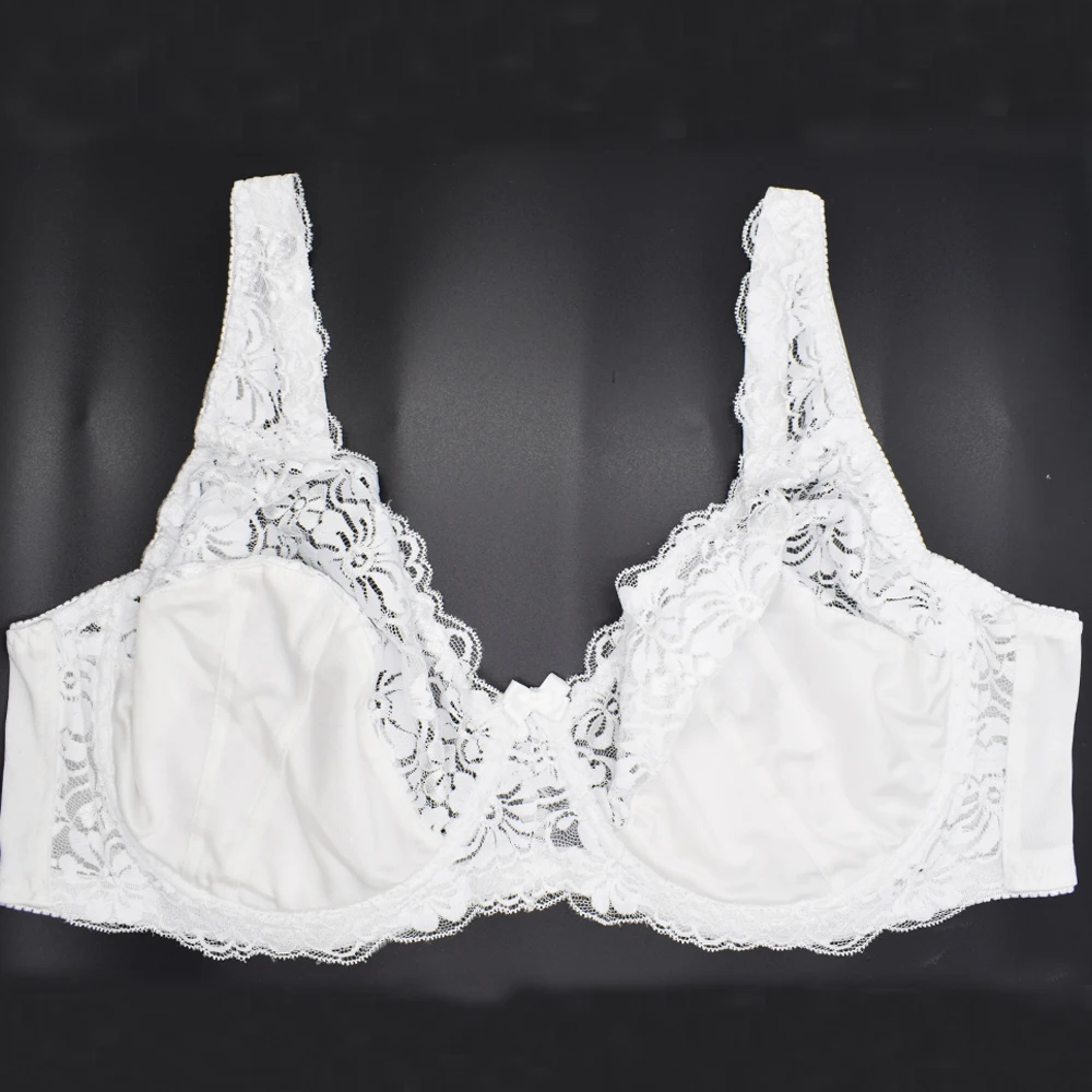 Womens Sexy Minimizer Bra Plus Size Floral Lace Bras Non Padded Full Figure Reducer Beauty Underwire Brassiere E F G H I Cup