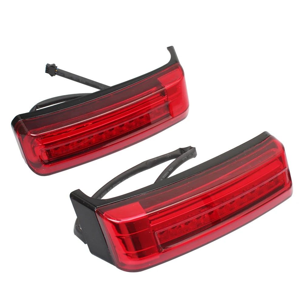 

Motorcycle Luggage Saddlebag LED Turn Run Brake Rear Tail Light for Harley Touring Road King Street Glide CVO 14-22