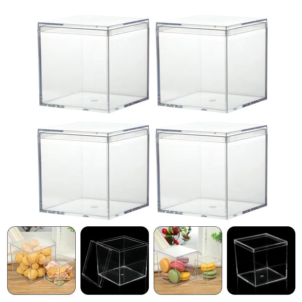 

Square Storage Box Candy Case Sweets Holder Transparent Jewelry Party Packaging Container