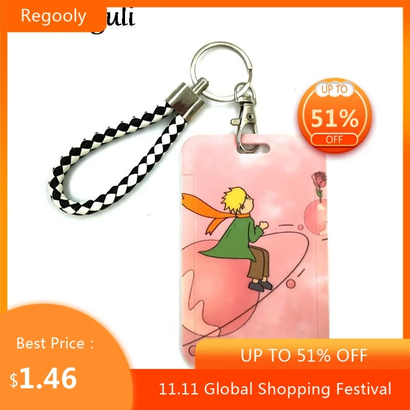 

Little prince Light pink Key lanyard Car KeyChain ID Card Pass Gym Mobile Phone Badge Kids Key Ring Holder Jewelry Decorations