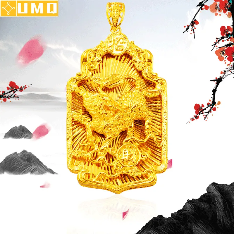 

Luxury Men's Gold Color Pendant for Wedding Engagement Anniversary Jewelry Gifts Delicate Necklace Pendant Not Chain Not Fade