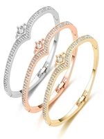 heart shaped imitation jewel bracelet popular alloy jewelry bracelet