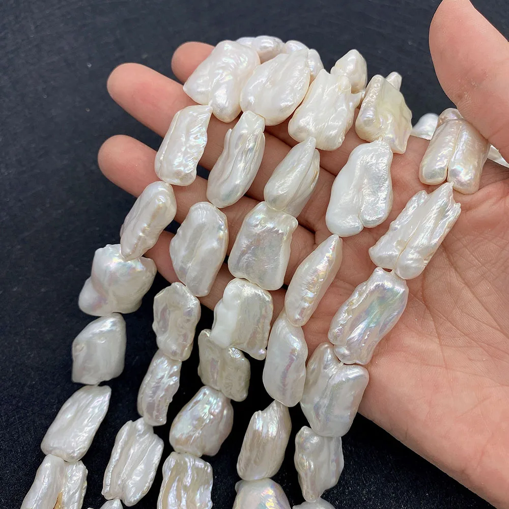 

100% Natural Freshwater Pearls Pipa Beads High Quality Baroque Pearls White Shaped Beads DIY Fashion Jewelry Necklace Bracelet