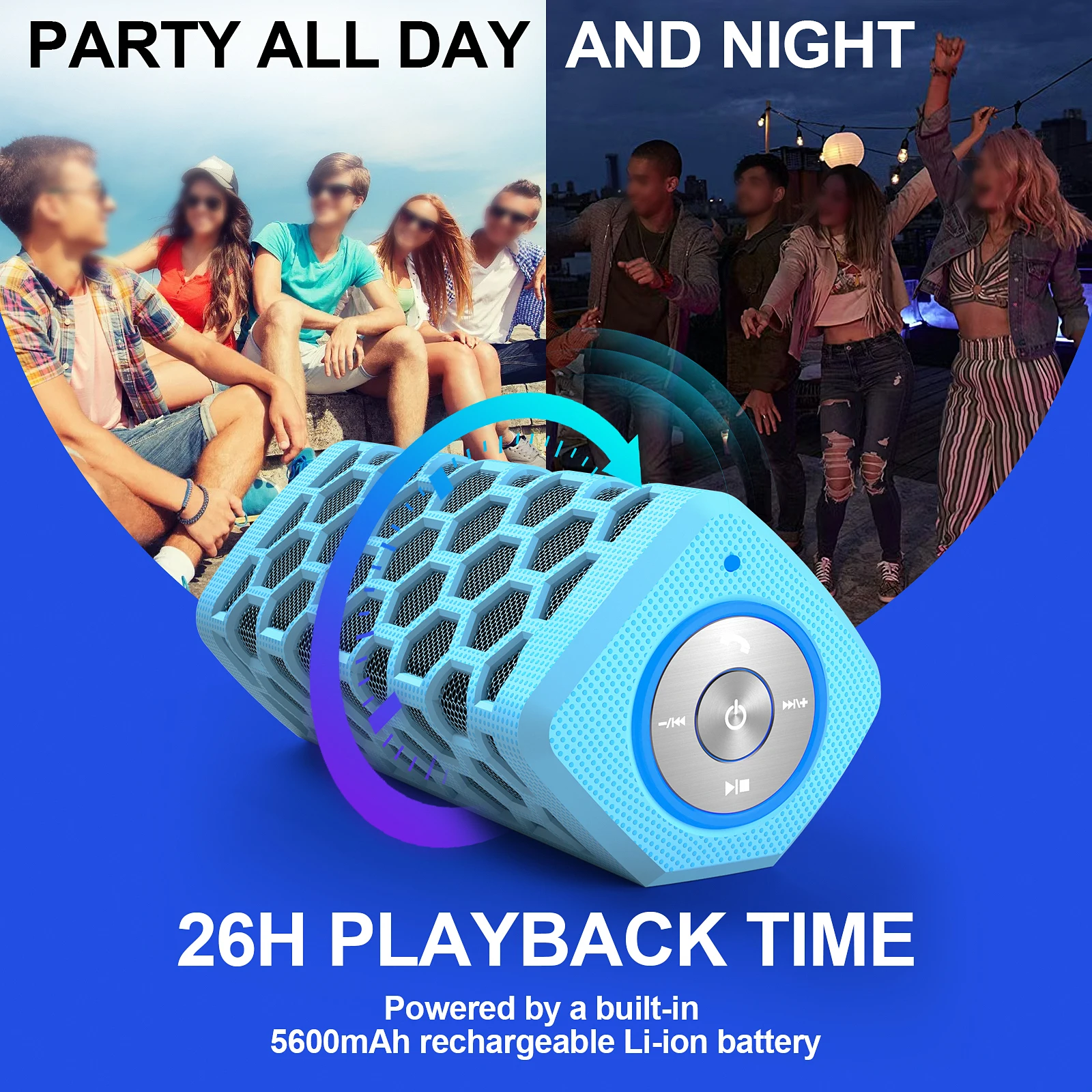 Водонепроницаемый пылезащитный портативный беспроводной Bluetooth динамик