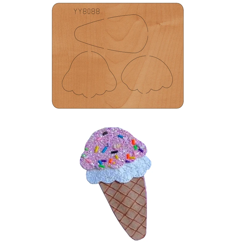

Ice cream hair clip mold knife model YY8088 is suitable for all cutting machines on the market die cuts cutting dies