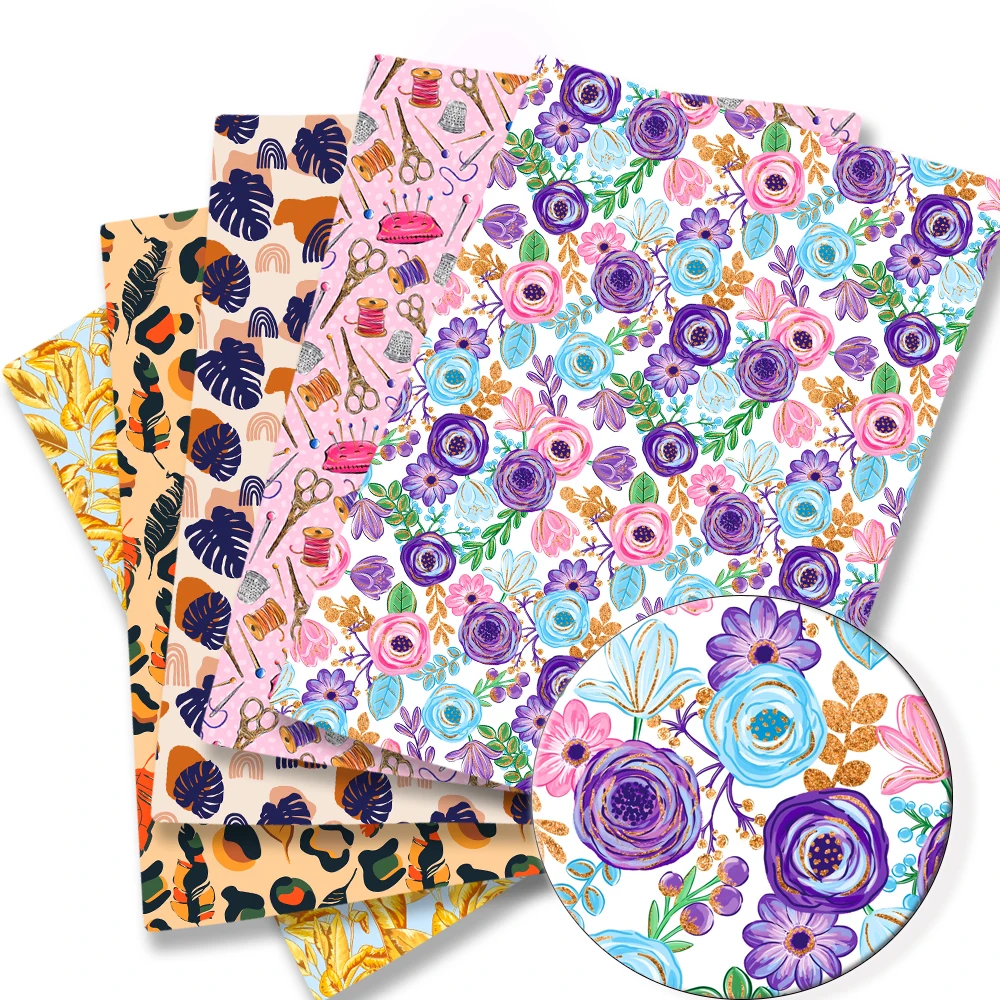 

Flowers Fabric140*50cm Handmade Sewing Patchwork Quilting Baby Dress Home Sheet Printed Fabric Fabric Sewing Kids Fabric