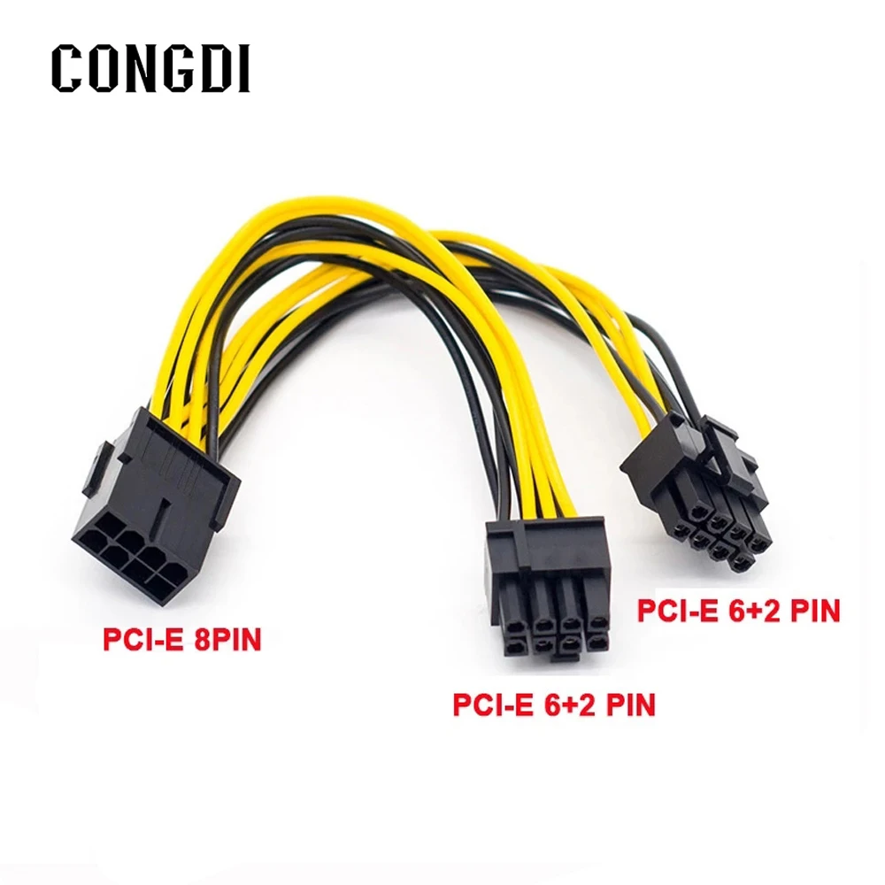 

PCI Express 8-контактный двойной 8-контактный кабель питания PCI Express 6-контактный до 8-контактный кабель питания для материнской платы видеокарты р...