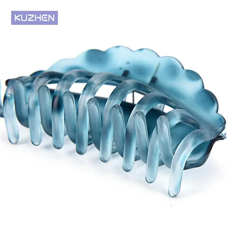 

1Pcs Women Hair Clip Plastic Acrylic Hairpins Solid Colorful Hair Crab Claws Girls Make UP Washing Tool Accessories Decoration