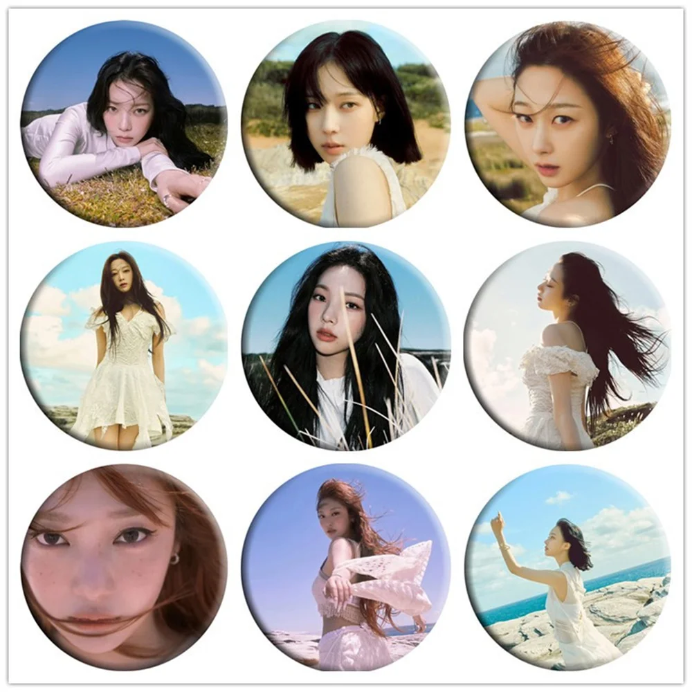 

Мини-альбом KPOP aespa 3rd, круглый жестяной диск My World, брелок для ключей, фото, искусственная картина, Жизель, подарки для фанатов