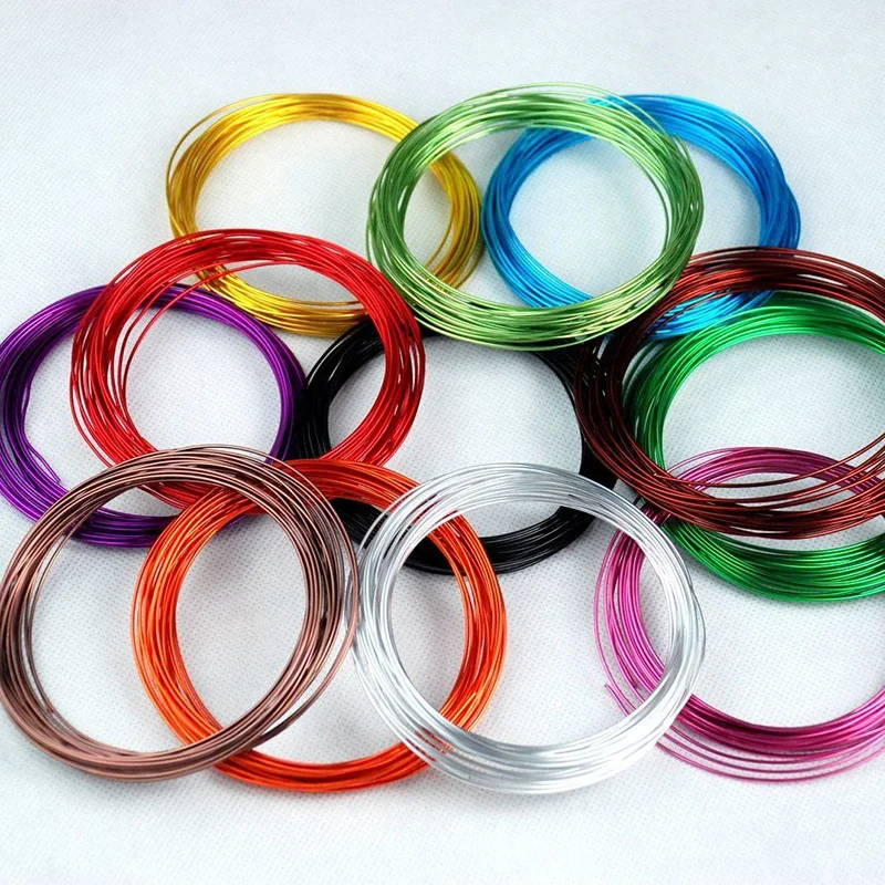 

Colored soft aluminum oxide wireabout 5/10M Aluminum Wire, 1.0/1.5/2/2.5/3mm DIY Jewelry Craft Beading Wire for Jewelry Making