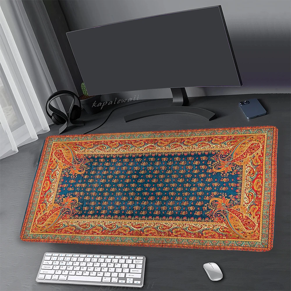 

Large Office Mouse Pad Rubber Mousepad Game Accessories Keyboard Pads Home Work Desk Mat Persian Rug Table Carpet 900x400mm