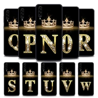 diamond crown letter n z phone case for samsung a10 e s a20 a30 a30s a40 a50 a60 a70 a80 a90 5g a7 a8 2018 soft silicone