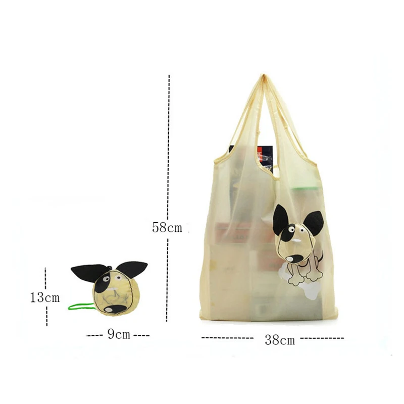 

Eco Friendly Foldable Shopping Bag Cartoon Reusable Shoulder Bag Women Portable Grocery Bags Storage Tote Bag Home Organizator F