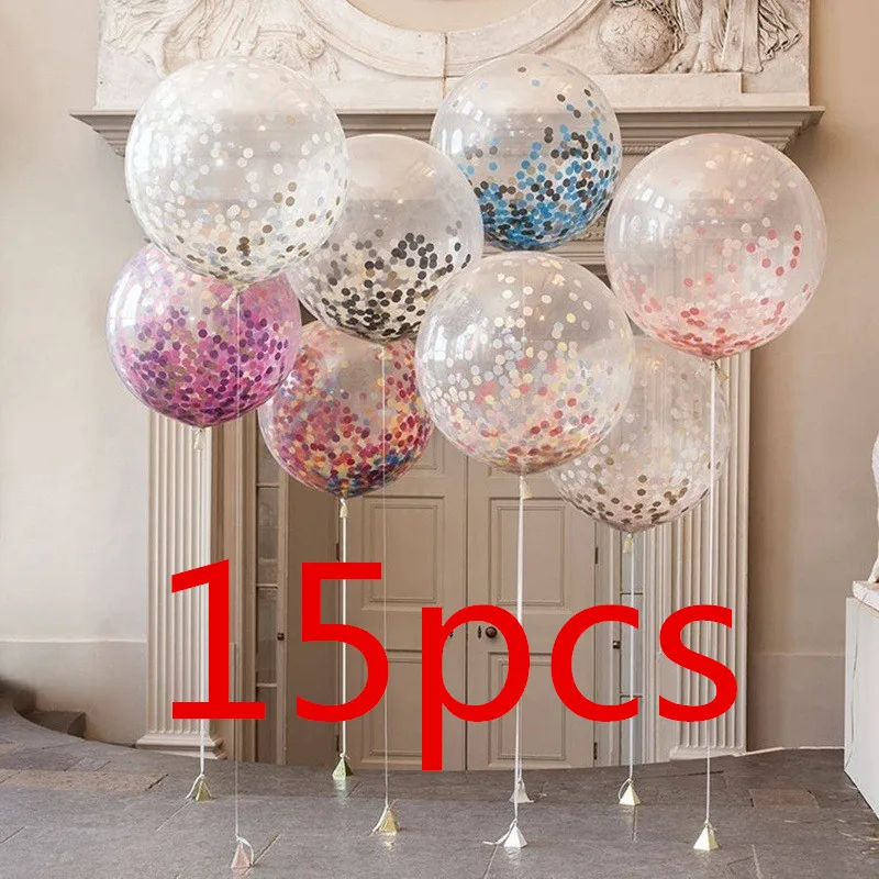 

Safety Gold Confetti Latex Balloons Glitter Clear Transparent Helium Balloon Wedding Baby Shower Birthday Party Decorations