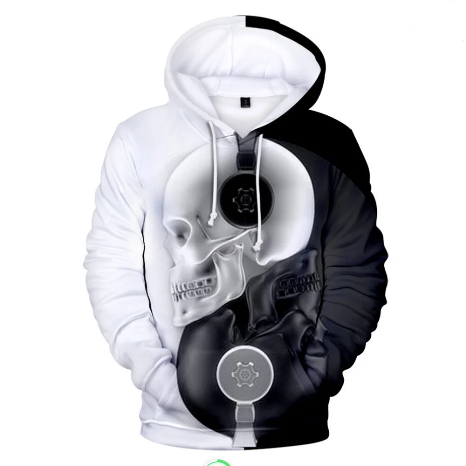

Mens Hoodies Perspective Skeleton Hip Hop Hooded Sweatshirt Men/women 3D Print Skeleton Halloween Harajuku Str 100-4XL Oversized