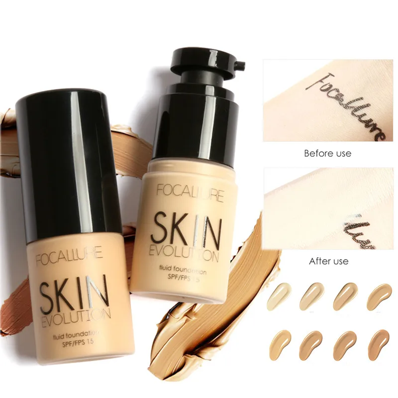 

Base Face Liquid Foundation Cream Full Coverage Concealer Oil-control Easy To Wear Soft Face Makeup Foundation