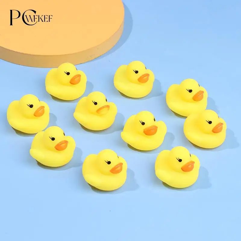 10PCS Bath Toy Bathroom Baby Toy Rubber Duck Animal Call Beach Swim Toy For Children Float Animal Yellow Duck Ducks Cute Water