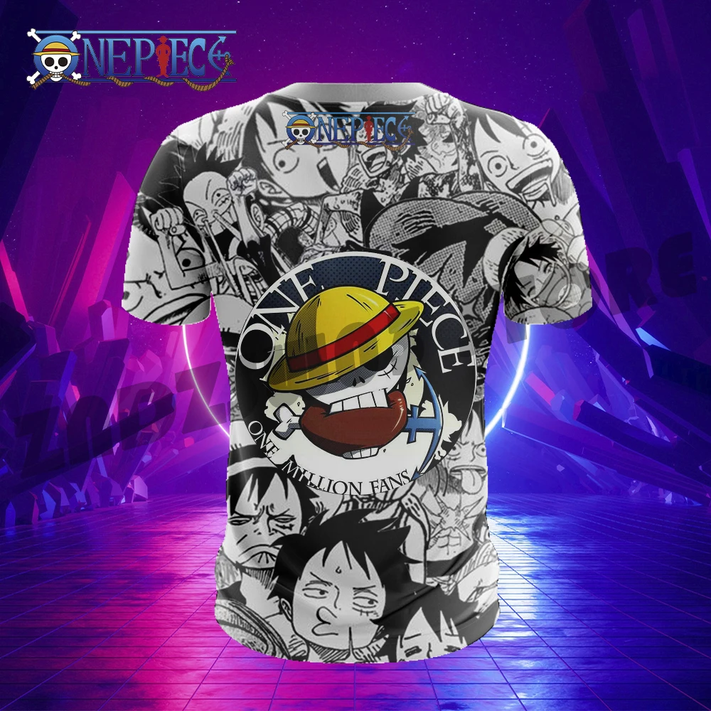 Летняя мужская детская футболка Аниме One Piece Zoro Luffy печать парная рубашка для