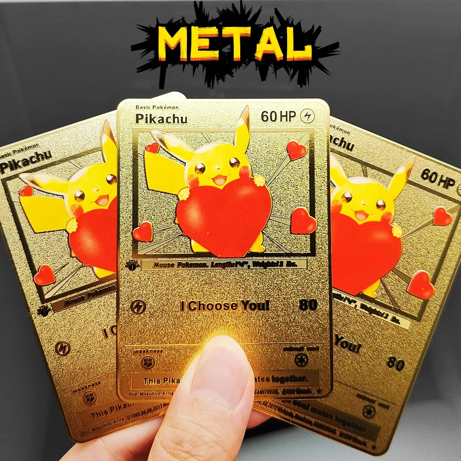 

Metal Pikachu Pokemon Cards Metal Pokemon Letters Iron Charizard Vmax Cards Mewtwo Charizard EX Pikachu Card Pack Game Card