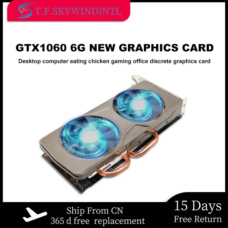

Efficient Graphics Cards GTX 1060 6GB Video Card GPU Desktop PC Computer Game Super Nvidia Mining