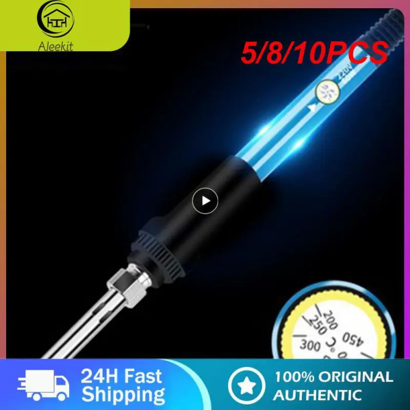 

5/8/10PCS Electric Soldering Iron Handle Adjustable Temperature Heat Mini Welding Pencil Repair Tool 60w 806 Rework Station Tips