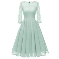 lace and chiffon waist and swing dress bridesmaid dress 2022 spring new womens clothing