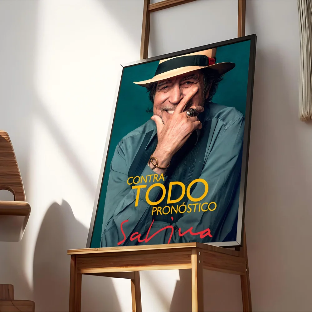 Joaquin Sabina Musician Whitepaper Poster Waterproof Paper Sticker Coffee House Bar Aesthetic Art Wall Painting