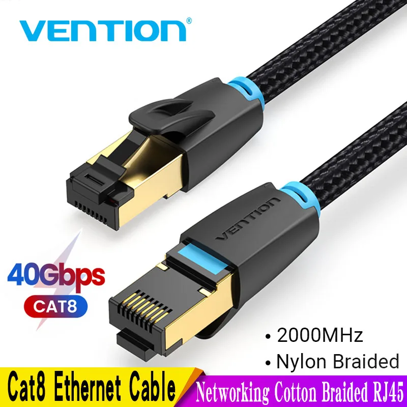 

B212 Ventie Cat8 Ethernet-кабель Sftp 40 Гбит/с, Суперскоростной сетевой кабель RJ45, вергульный коннектор для маршрутизатора, модема CAT8/7/6 Lan