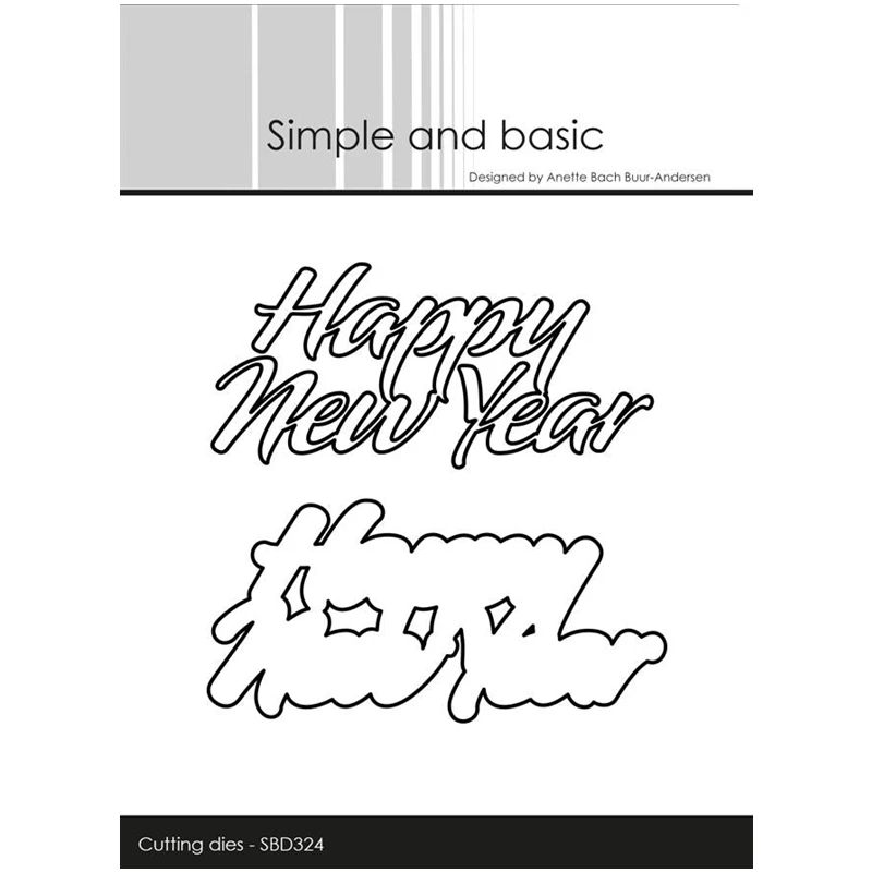 

Happy New Year Shadow Words Cutting Dies for New 2023 Scrapbooking Paper Making Frame Card Craft Supplies No Stamp
