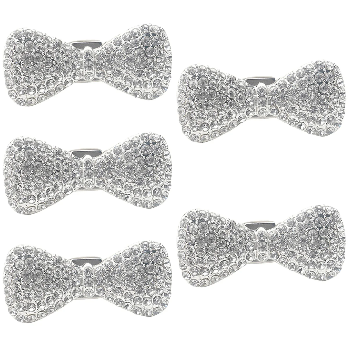 

5 Pieces Air Outlet Butterfly Clip Vent Clips Freshener Car Decoration Conditioner Bow Ornament Rhinestones Accessories Women