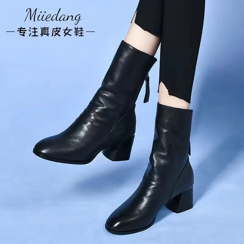 

Ботинки женские в британском стиле, весна-осень 2023, ботинки на толстом каблуке с квадратным носком, короткие ботинки на тонком высоком каблу...