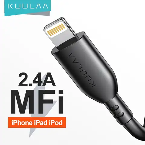 USB-кабель KUULAA MFi для iPhone 13/12/11 Pro/XS Max/X, USB-кабель для быстрой зарядки iPhone 8/7/6 Plus, шнур для зарядки