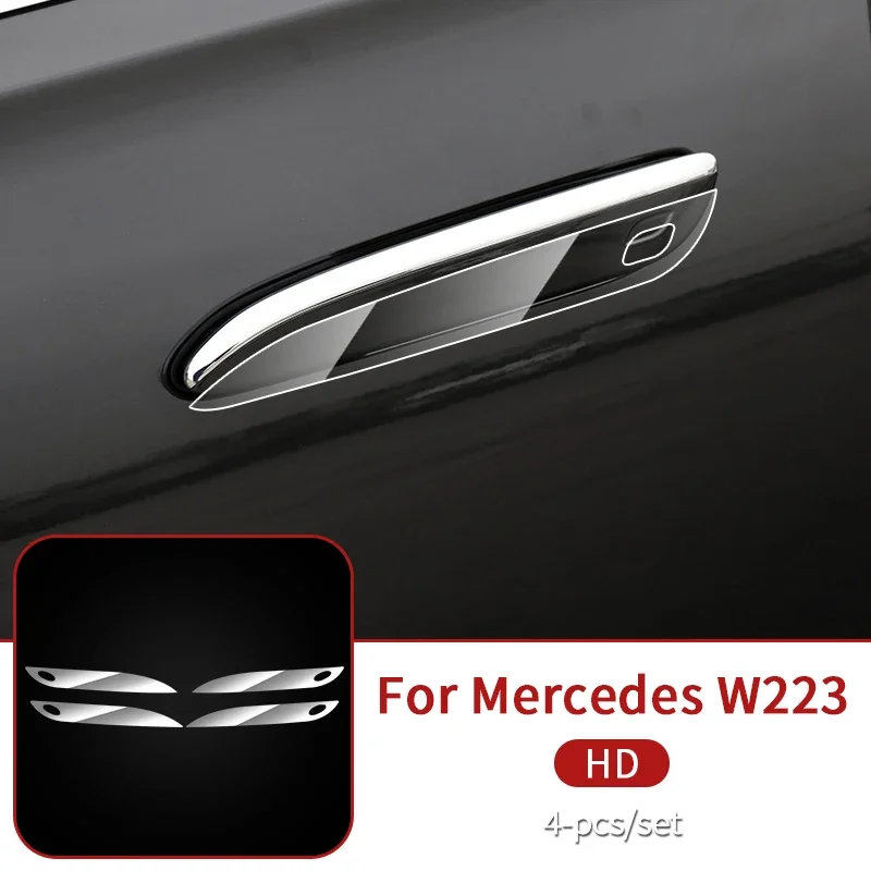 

Пленка для дверных ручек для Mercedesbenz 20 ~ 25 w223 S серии, центральные крышки управления, отделка S400 S450 S550, аксессуары для amg