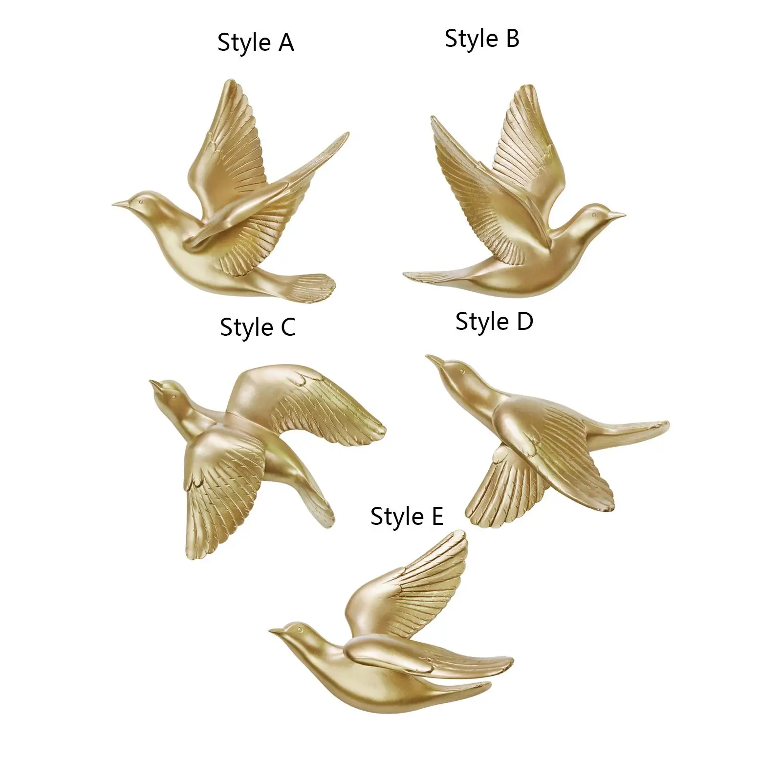 

Sparrows Swallows Wall Sculptures Versatile Use Easy to Install Hanging Birds Wall Decor for Coffee Shop Dining Room Decoration