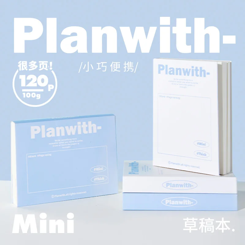 

Mini Portable Palm Notebook 120 Pages Thick Pocket Book Deployable Notepad