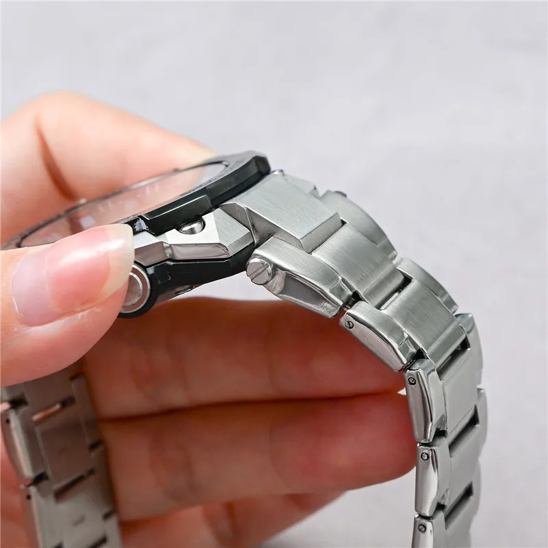 Твердый ремешок из нержавеющей стали для Casio G-Shock серии GST-B400, металлический браслет для часов, мужской модифицированный быстросъемный браслет, аксессуары (art.: 3920daba699b0) - 3920daba699b0