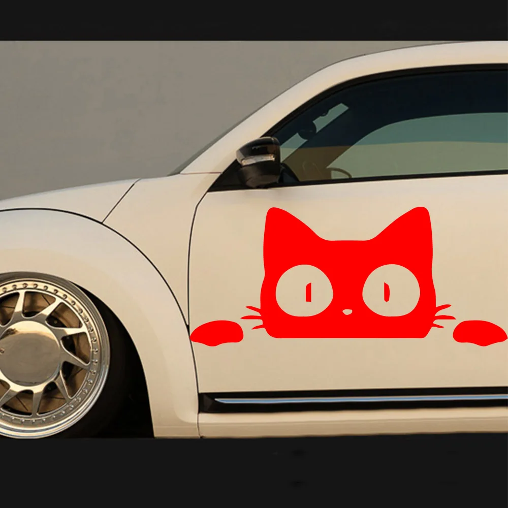 

Cute Cat Stickers Voiture Creative Vinyl Sticker On Car Stickers And Decals Window Sticker Car-Styling Decal
