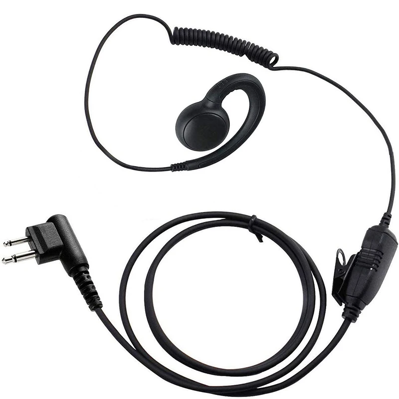 (2Pack)2Pin Walkie Talkie Accessorie Earpiece Headset with PTT Mic for Motorola GP300 GP308 CP200 CP200D CLS1110 CLS1410 CLS1450
